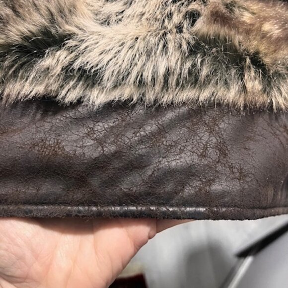 Faux fur, faux suede bomber Jacket - Picture 5 of 7